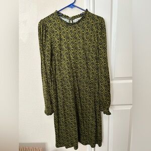 Boden Floral Green Dress 12R